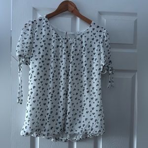 Blouse with hearts